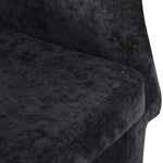 Emmet Chenille Fabric Upholstered Dining / Accent Chair in Black