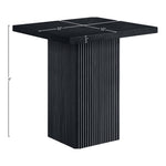 Belinda Oak Veneer And Solid Wood Counter Height Table in Black