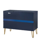 Dumbo 35" Fluted Dresser (3-Drawer) in Midnight Blue