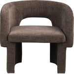 Emmet Chenille Fabric Upholstered Dining / Accent Chair in Brown