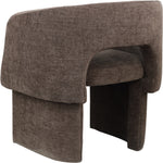 Emmet Chenille Fabric Upholstered Dining / Accent Chair in Brown