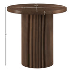 Belinda Oak Veneer And Solid Wood Counter Height Table in Brown