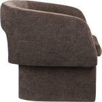 Emmet Chenille Fabric Upholstered Dining / Accent Chair in Brown