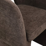 Emmet Chenille Fabric Upholstered Dining / Accent Chair in Brown