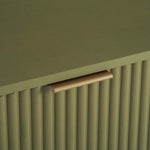 Dumbo 35" Fluted Dresser (3-Drawer) in Olive Green