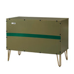 Dumbo 35" Fluted Dresser (3-Drawer) in Olive Green