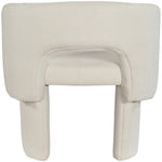 Emmet Chenille Fabric Upholstered Dining / Accent Chair in Cream