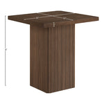 Belinda Oak Veneer And Solid Wood Counter Height Table in Brown