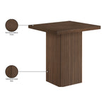 Belinda Oak Veneer And Solid Wood Counter Height Table in Brown