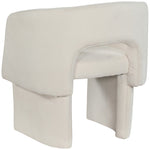 Emmet Chenille Fabric Upholstered Dining / Accent Chair in Cream