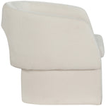 Emmet Chenille Fabric Upholstered Dining / Accent Chair in Cream