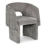 Emmet Chenille Fabric Upholstered Dining / Accent Chair in Grey