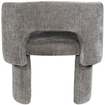 Emmet Chenille Fabric Upholstered Dining / Accent Chair in Grey