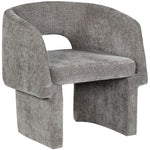 Emmet Chenille Fabric Upholstered Dining / Accent Chair in Grey
