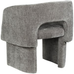 Emmet Chenille Fabric Upholstered Dining / Accent Chair in Grey