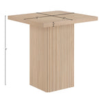 Belinda Oak Veneer And Solid Wood Counter Height Table in Natural