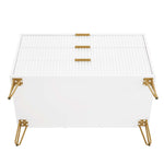 Dumbo 35" Fluted Dresser (3-Drawer) in White