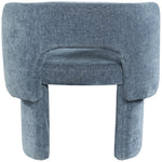 Emmet Chenille Fabric Upholstered Dining / Accent Chair in Light Blue