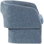 Emmet Chenille Fabric Upholstered Dining / Accent Chair in Light Blue