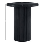 Belinda Oak Veneer And Solid Wood Bar Height Table in Black