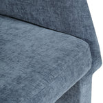 Emmet Chenille Fabric Upholstered Dining / Accent Chair in Light Blue