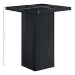 Belinda Oak Veneer And Solid Wood Bar Height Table in Black