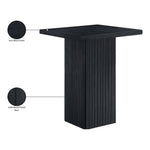 Belinda Oak Veneer And Solid Wood Bar Height Table in Black