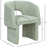 Emmet Chenille Fabric Upholstered Dining / Accent Chair in Mint