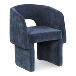 Emmet Chenille Fabric Upholstered Dining / Accent Chair in Navy