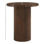Belinda Oak Veneer And Solid Wood Bar Height Table in Brown
