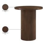 Belinda Oak Veneer And Solid Wood Bar Height Table in Brown
