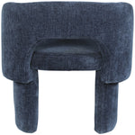Emmet Chenille Fabric Upholstered Dining / Accent Chair in Navy