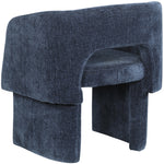 Emmet Chenille Fabric Upholstered Dining / Accent Chair in Navy