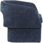 Emmet Chenille Fabric Upholstered Dining / Accent Chair in Navy