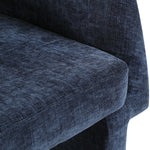 Emmet Chenille Fabric Upholstered Dining / Accent Chair in Navy