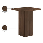 Belinda Oak Veneer And Solid Wood Bar Height Table in Brown