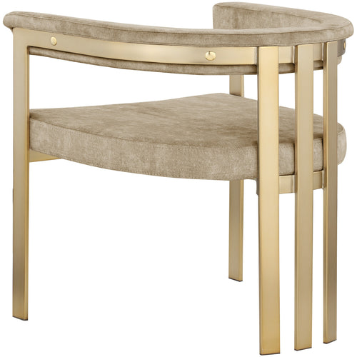 Marcello Velvet Upholstered Dining Chair in Beige