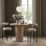 Belinda Oak Veneer And Solid Wood Bar Height Table in Natural