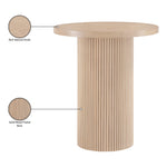 Belinda Oak Veneer And Solid Wood Bar Height Table in Natural