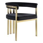Marcello Velvet Upholstered Dining Chair in Black