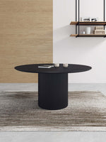Hathaway 59" Round Dining Table in Black