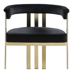 Marcello Velvet Upholstered Dining Chair in Black
