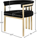 Marcello Velvet Upholstered Dining Chair in Black