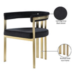Marcello Velvet Upholstered Dining Chair in Black