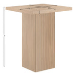 Belinda Oak Veneer And Solid Wood Bar Height Table in Natural