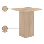 Belinda Oak Veneer And Solid Wood Bar Height Table in Natural
