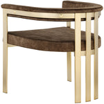 Marcello Velvet Upholstered Dining Chair in Brown