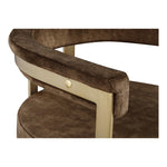 Marcello Velvet Upholstered Dining Chair in Brown