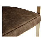 Marcello Velvet Upholstered Dining Chair in Brown
