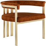 Marcello Velvet Upholstered Dining Chair in Cognac